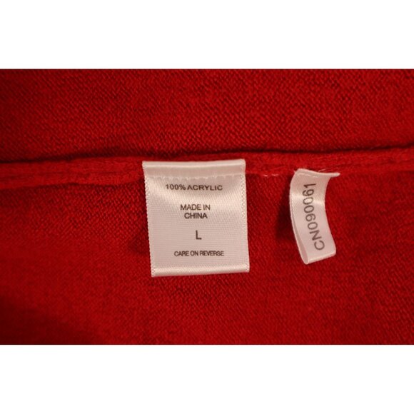 New York & Company Womens V-Neck Red Sweater Size L - Picture 8 of 12